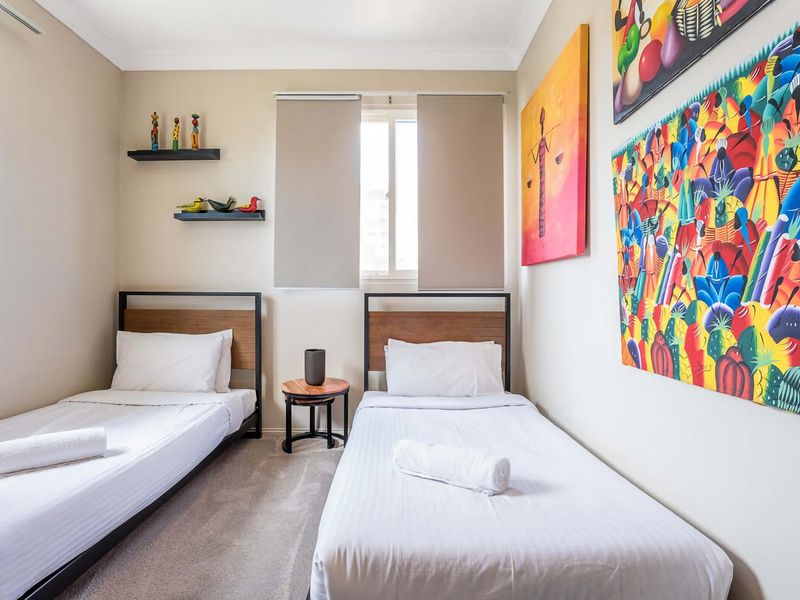 The second bedroom offers 2 Single beds