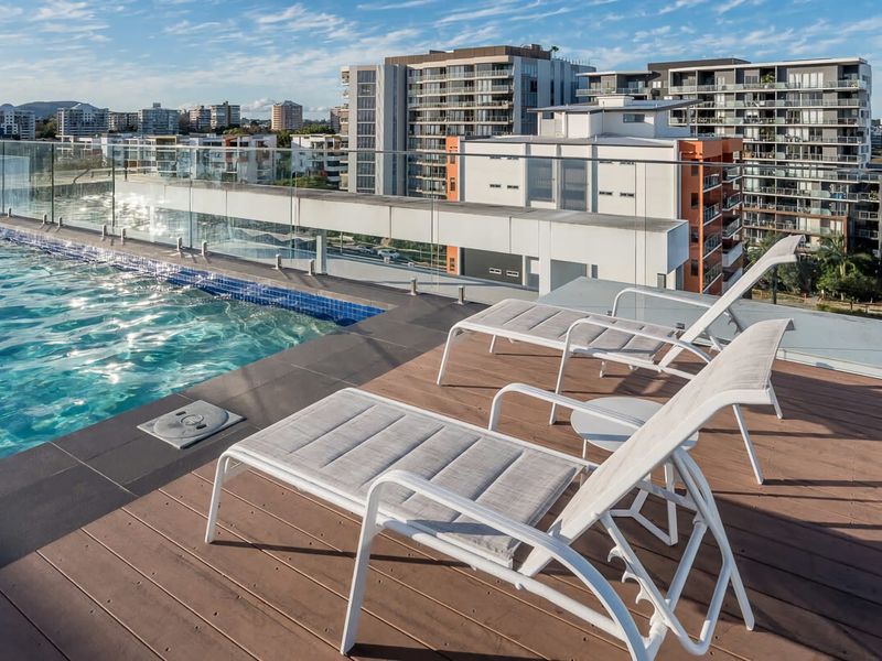 Sun loungers by the pool