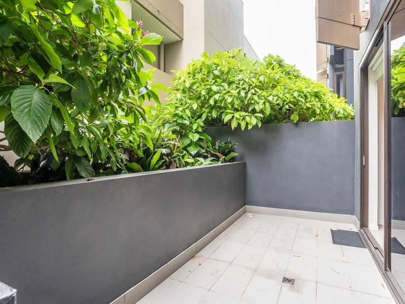 Surrounded by lush greenery