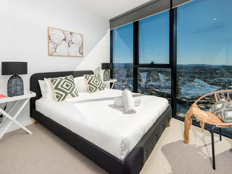 Featuring a king and queen-sized bed, our two-bedroom haven comfortably accommodates up to four guests.