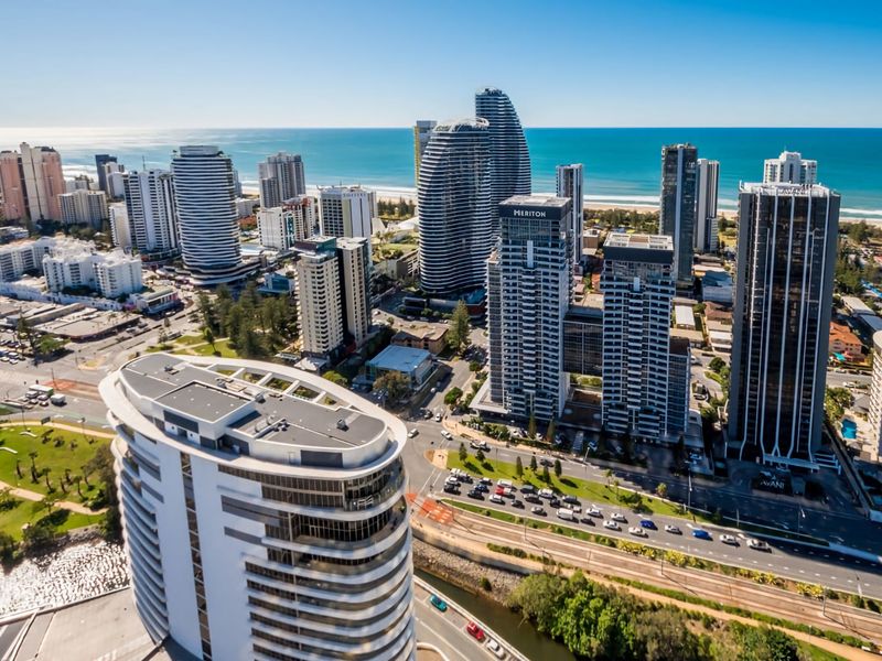 Sweeping city and beach views