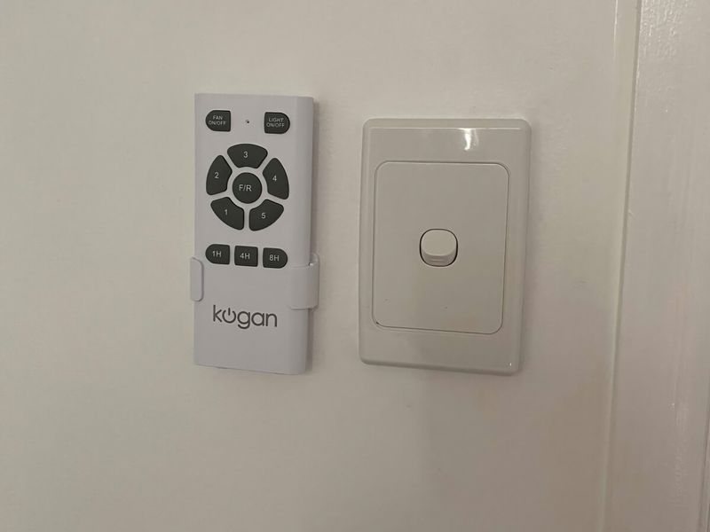 Ceiling fan and light switch is installed in each unit