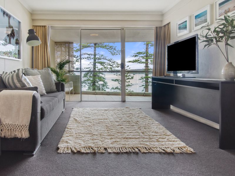 Stylish living room with ocean views