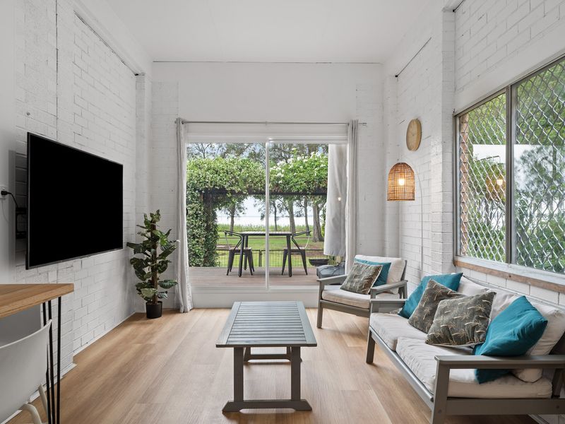A spacious living area in the private studio suite, designed for relaxation and comfort.