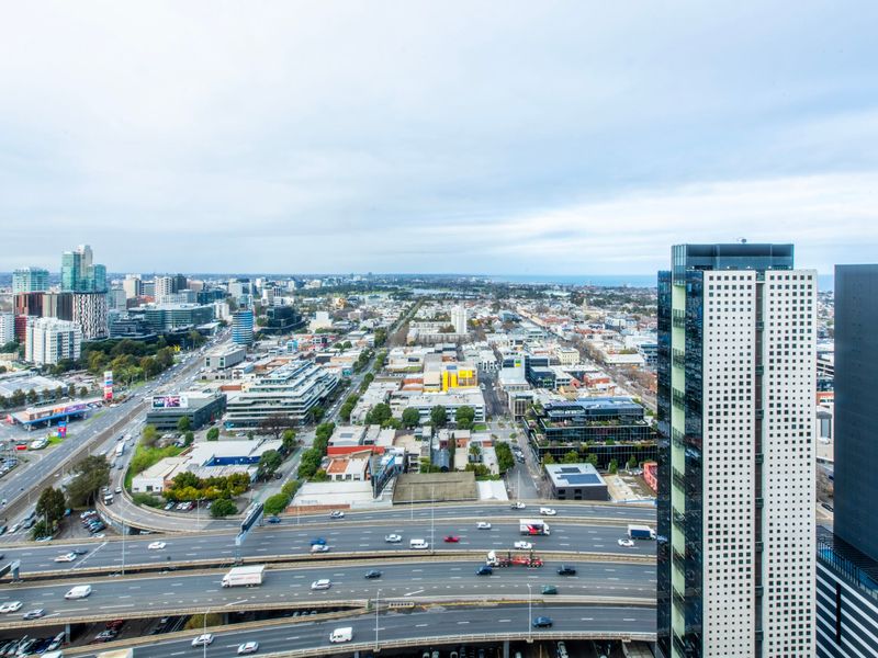 A glimpse of the city from the balcony