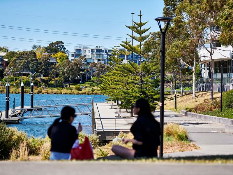 Unwind and soak in the sun with friends on the grassy banks right beside the tranquil marina and boardwalk.