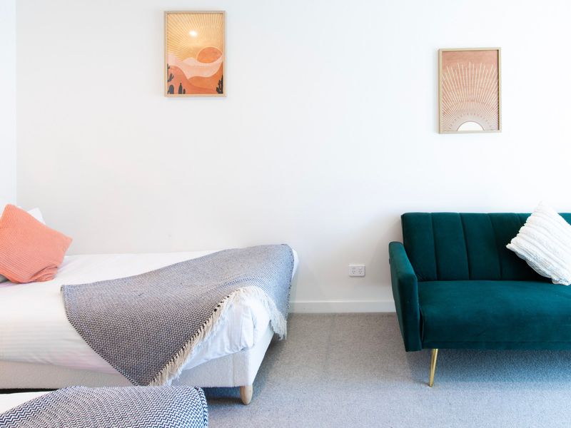 Additional seating provided with a comfortable sofa