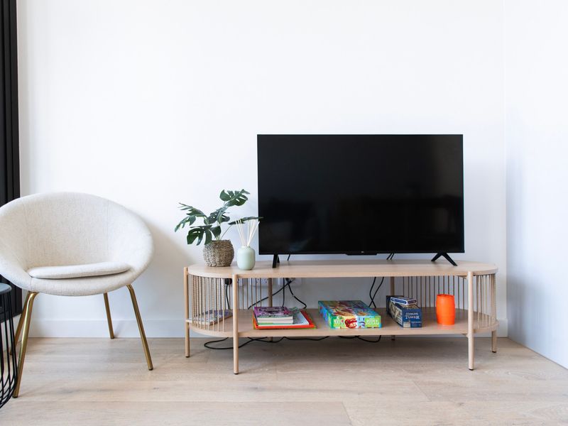 Flat-screen TV available for your entertainment needs