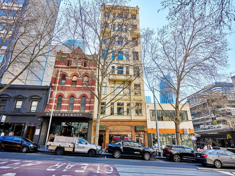 Street view of the building's facade