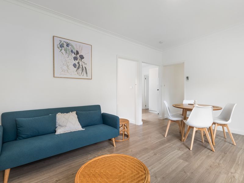 Open living and dining area