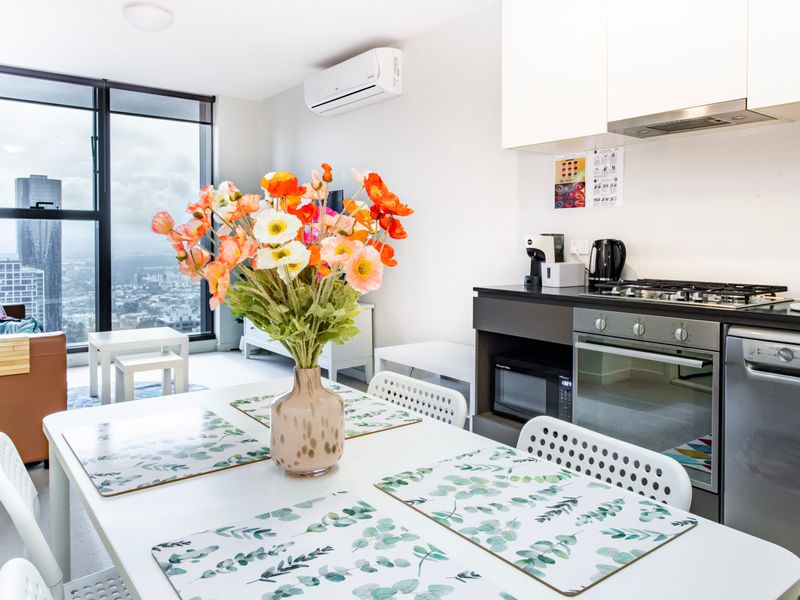 Enjoy meals and relaxation seamlessly in our open floor plan dining and living area