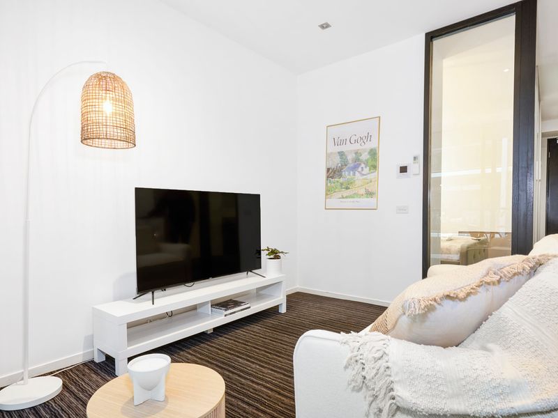 Chic and elegant style lounge area with TV