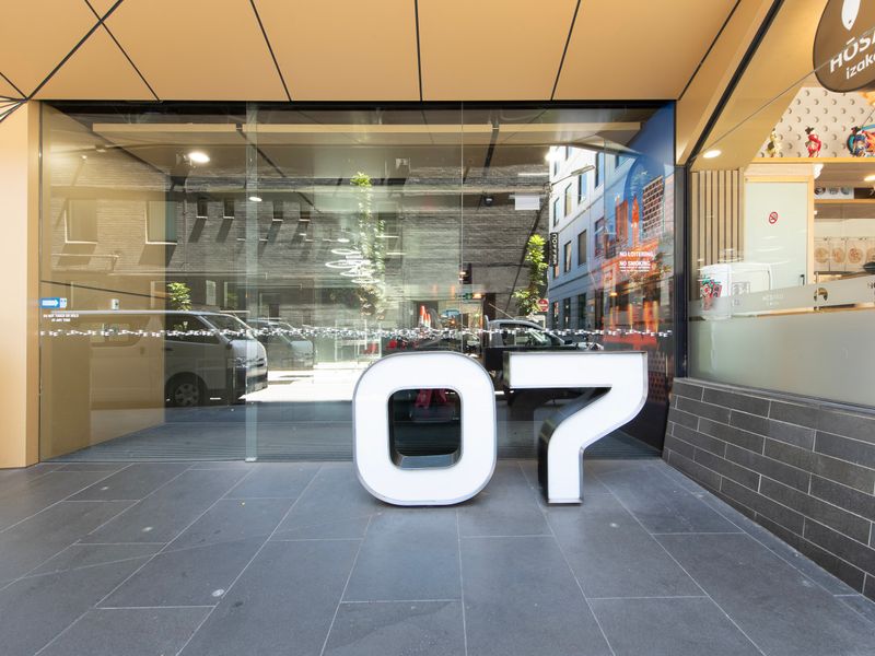 Secure building entrance with street access