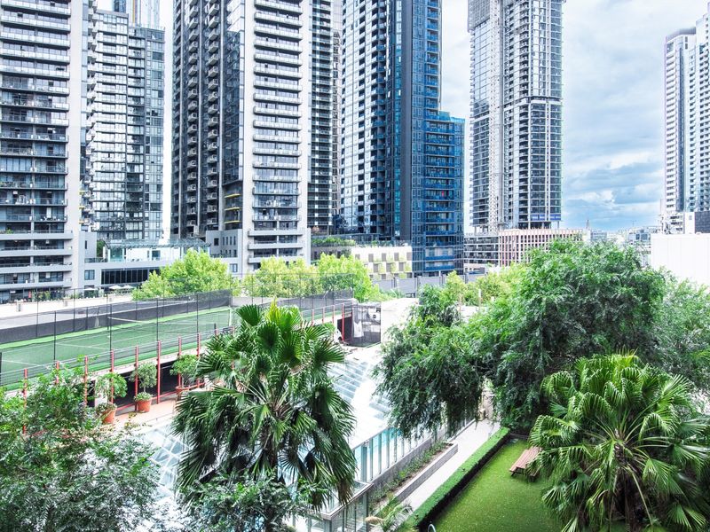 City view from the balcony