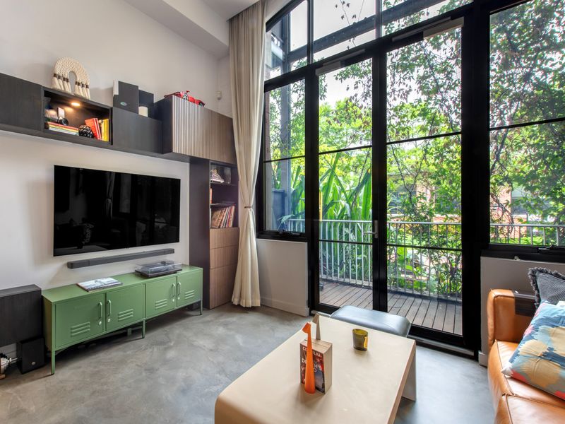 Catch up on your favorite shows or enjoy a movie night on this spacious, wide-screen TV.