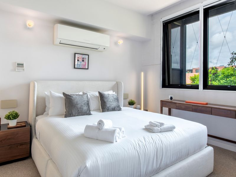 Relax and refresh with fresh, plush linens and towels, ensuring you have a luxurious stay.