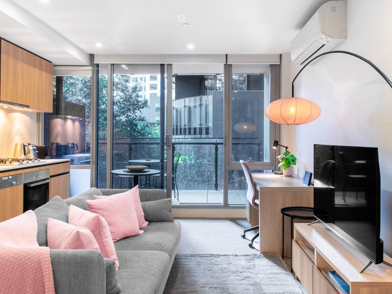 Stylish and comfortable living room designed for relaxation