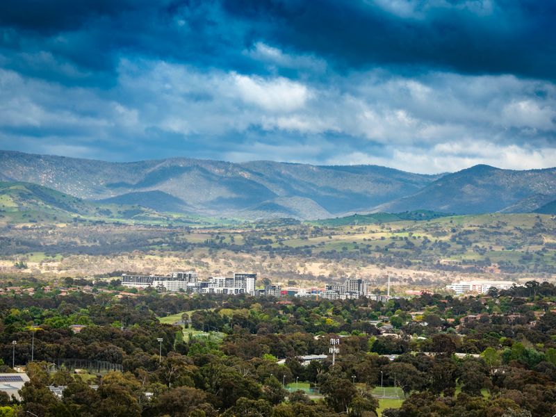 Expansive view showcasing the mountains