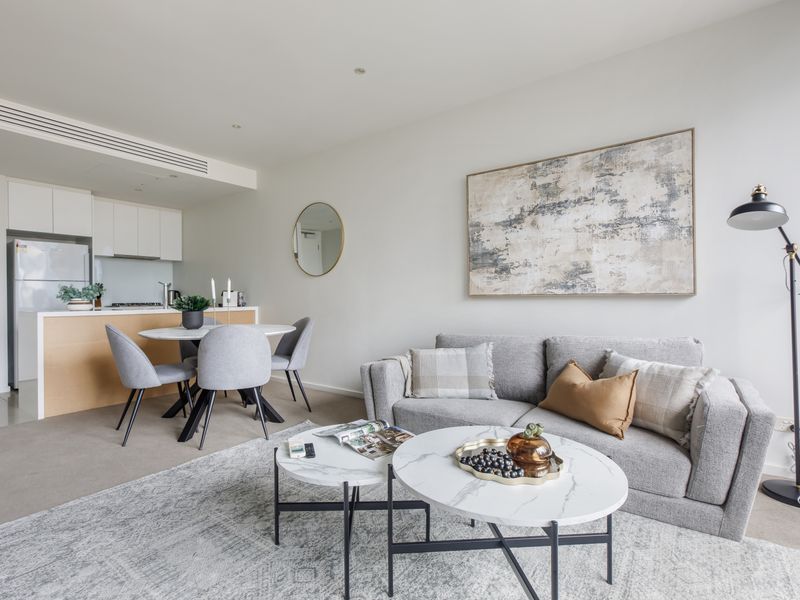 Kitchen and living areas