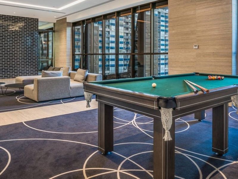 Pool table with lounge