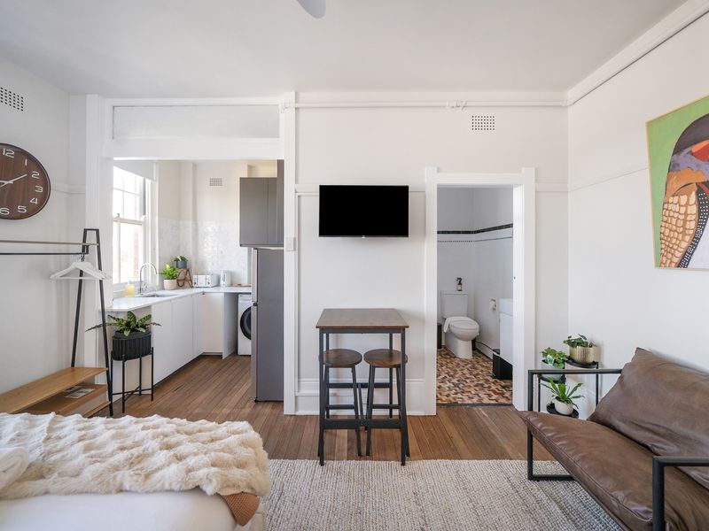 Where comfort meets convenience in a modern studio.