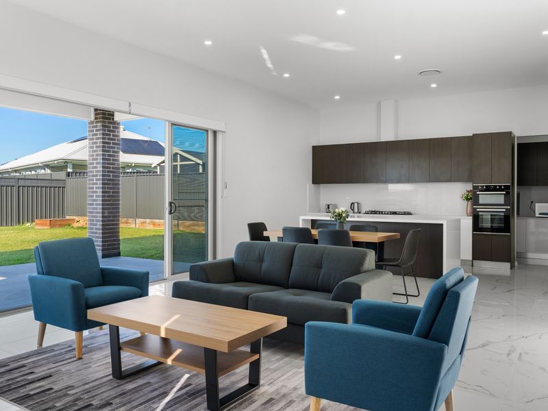 Spacious Living Room Overlooking Kitchen