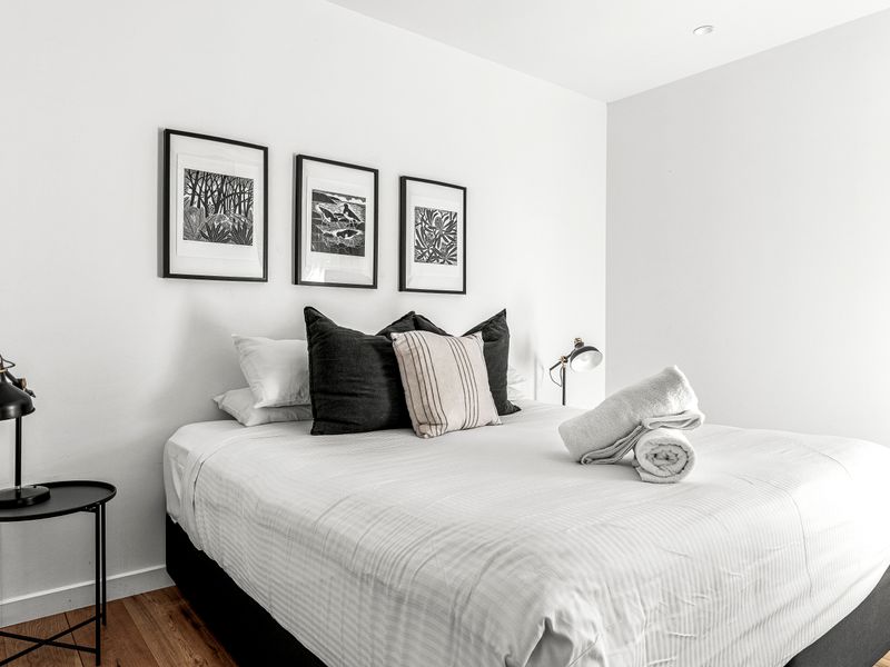 Comfortable bedroom designed for restful nights