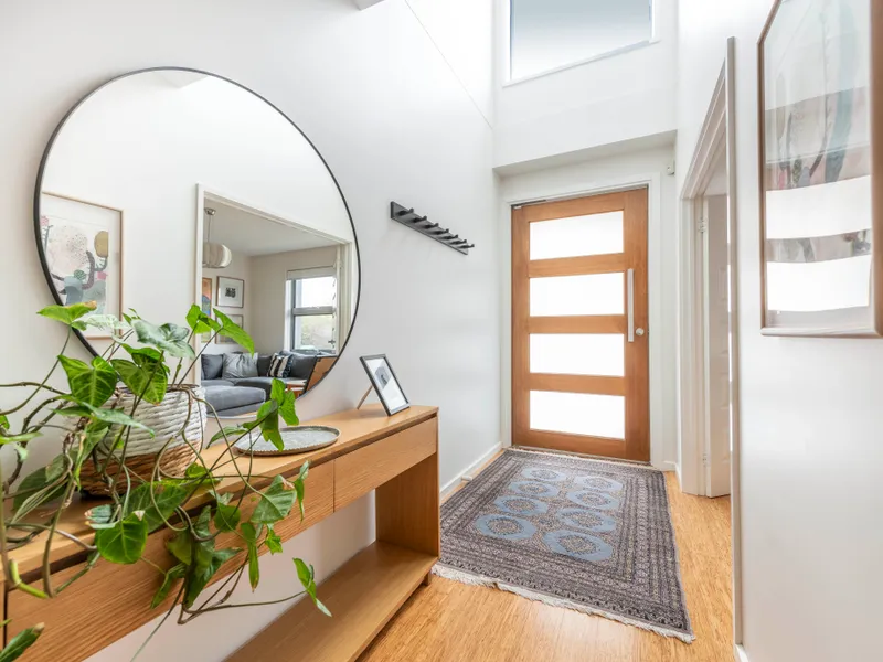 Step inside to a warm and modern home