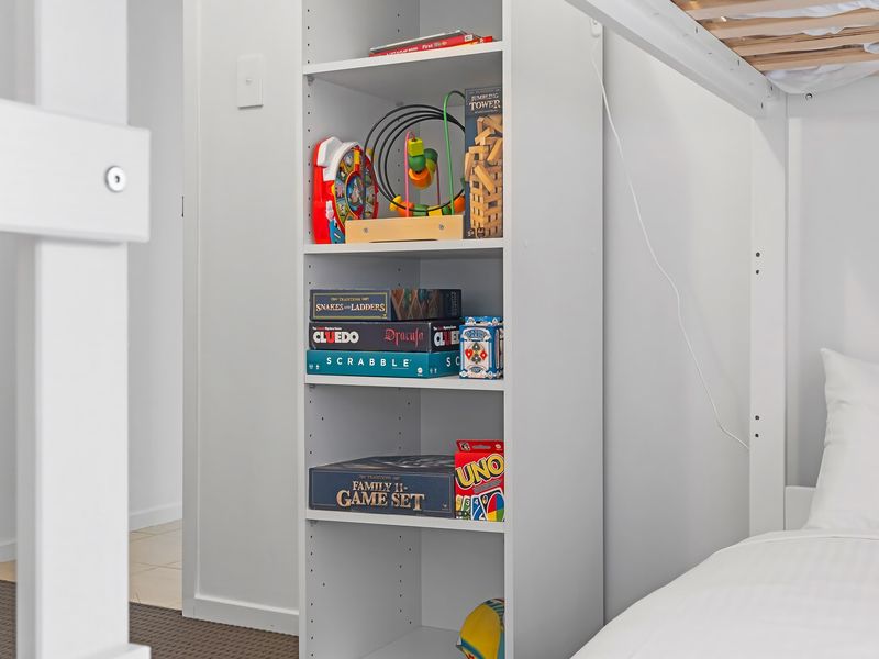 Games and books provided for family entertainment