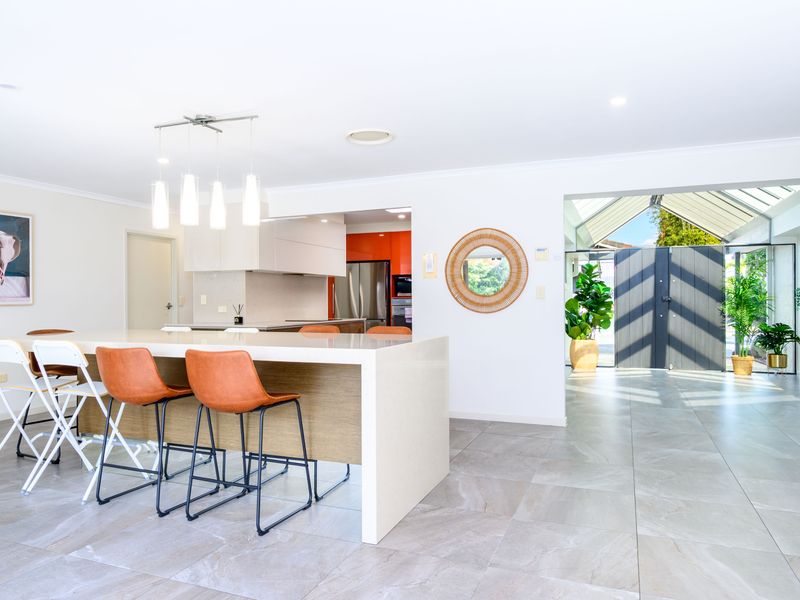 Comfortable dining area with natural light.