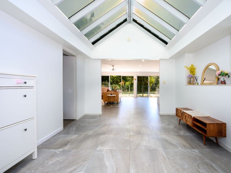 Welcoming space with a glass ceiling feature