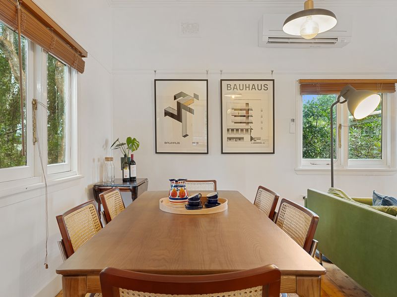 Casual dining space set within the cozy living area.