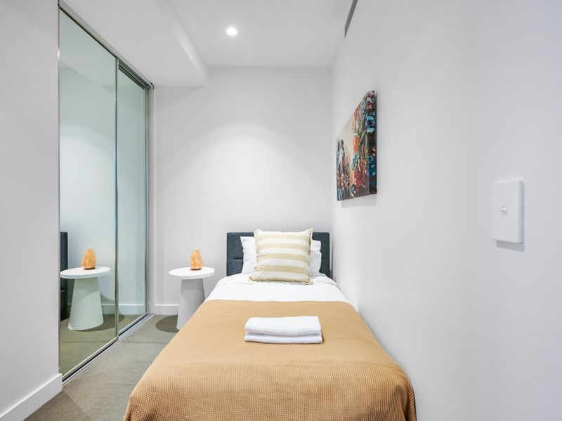 Well-presented single room with fresh linens.