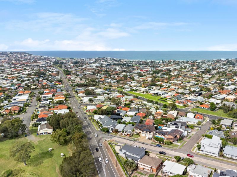Elevated coastal views stretching across the suburb