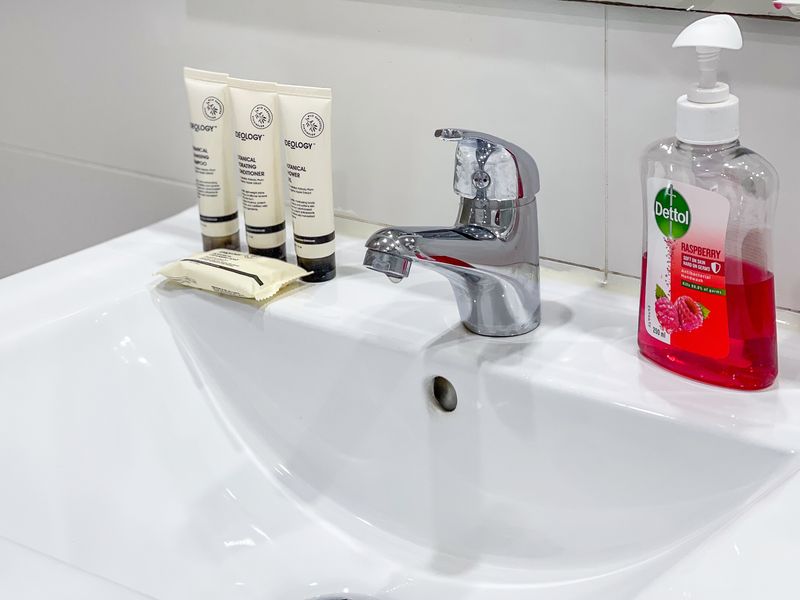 Fresh amenities for a comfortable stay.