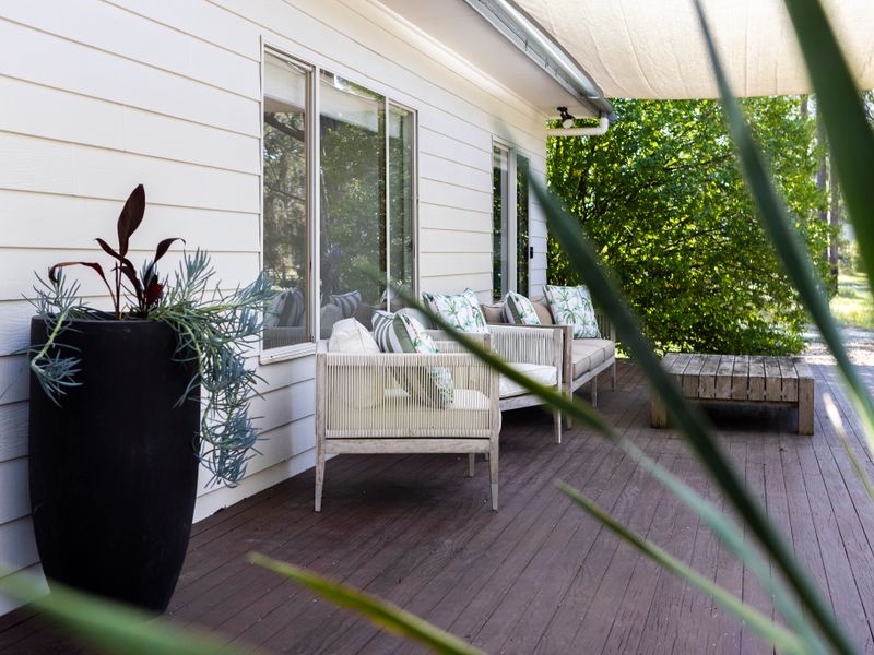 Unwind in the outdoor lounge surrounded by nature.