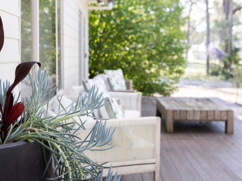 Comfortable seating to enjoy fresh air and sunshine.
