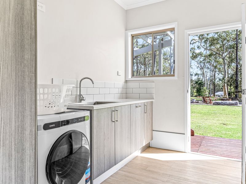 Stay comfortable with easy laundry access.