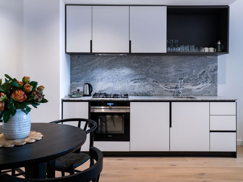 Sleek and well-equipped kitchen