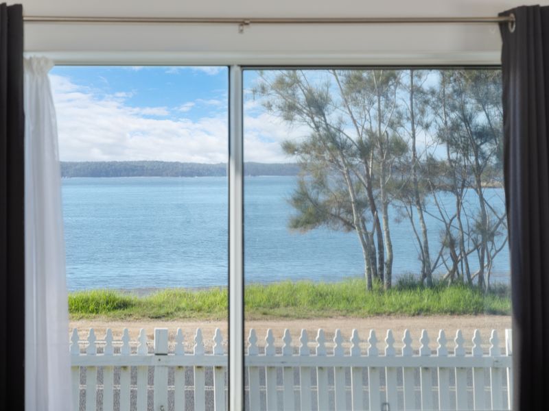 Picturesque coastal view framed by your window