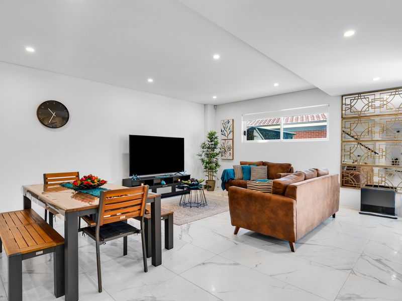 Open-plan living and dining area for comfort and style.