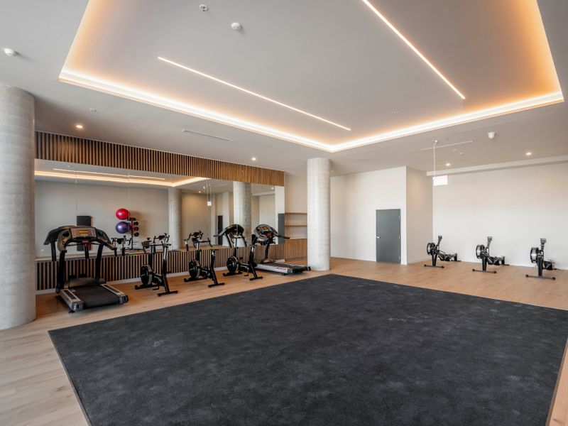 Stay active with in-building gym access