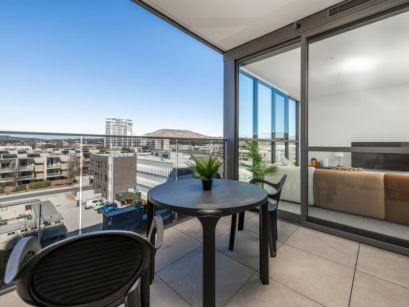 Bright balcony perfect for morning coffee