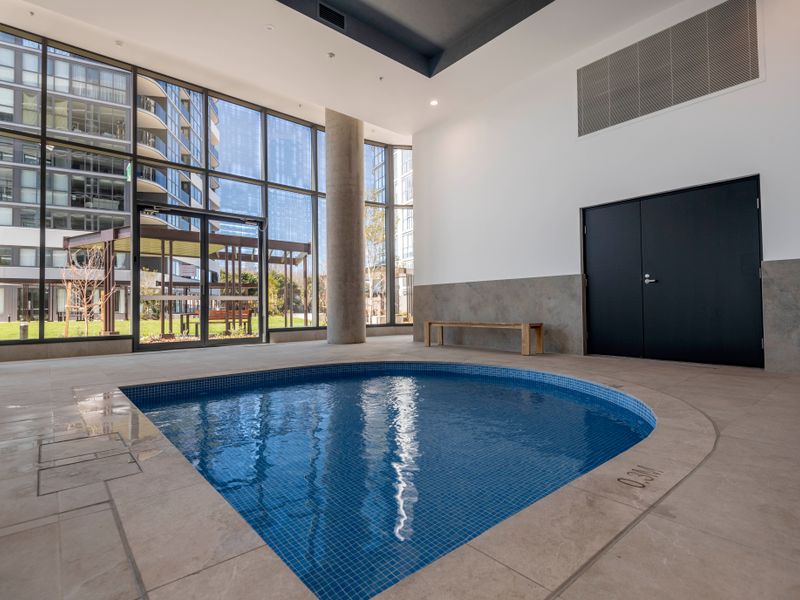 Indoor pool with natural light