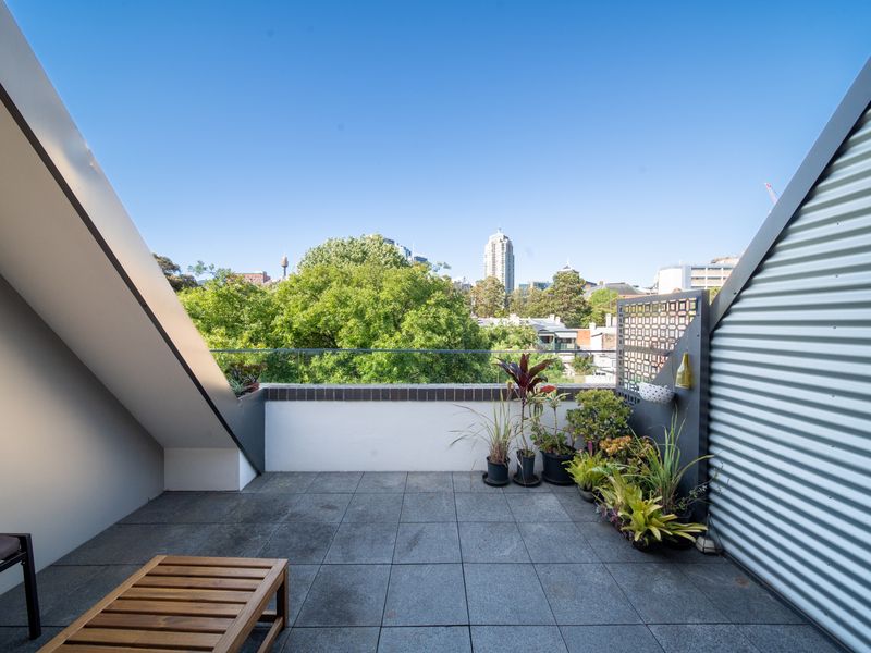 Balcony with peaceful district views.
