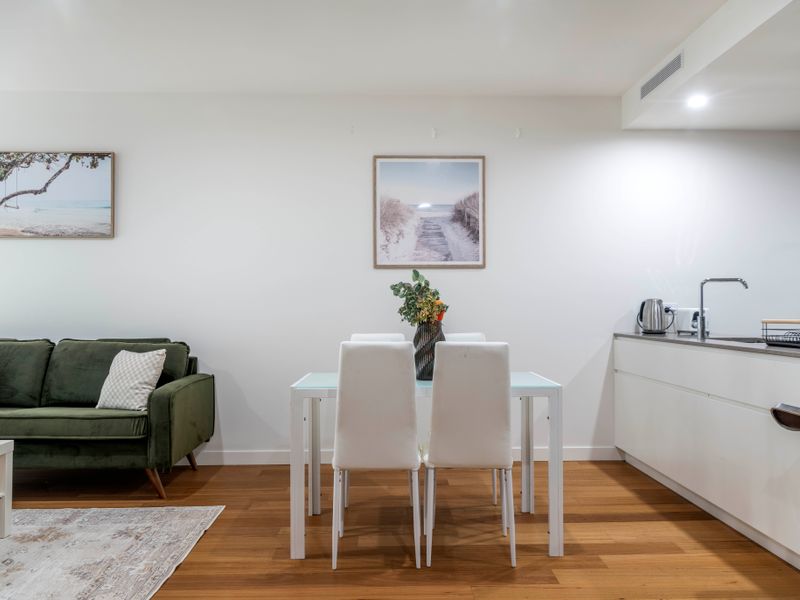 Dining area perfect for entertaining in Braddon apartment