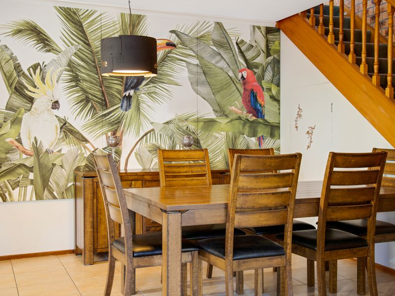 Comfortable dining setup designed for both casual and formal meals.