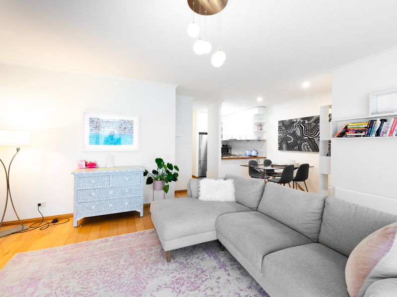 Open-plan living and dining space