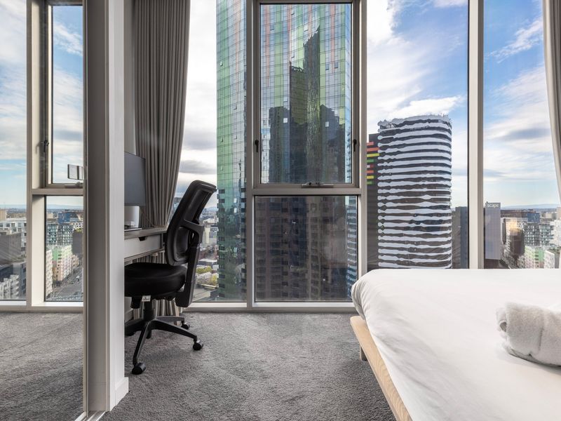 Soak in panoramic views from the comfort of your bedroom.