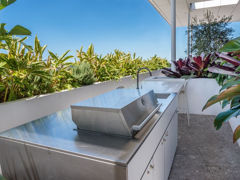 Grill and dine in the relaxed shared outdoor area.